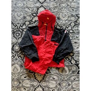 Vintage MALBORO Adventure Team Pants and Jacket Track suit 90s Red Black Size L